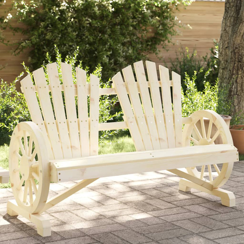 Alfair Solid Wood Outdoor Bench, Brown