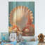 Opulente coquille symbolique - coquillage sur bois de pin naturel-1532629813