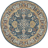 Antiquity Hand-Tufted Dark Blue Area Rug