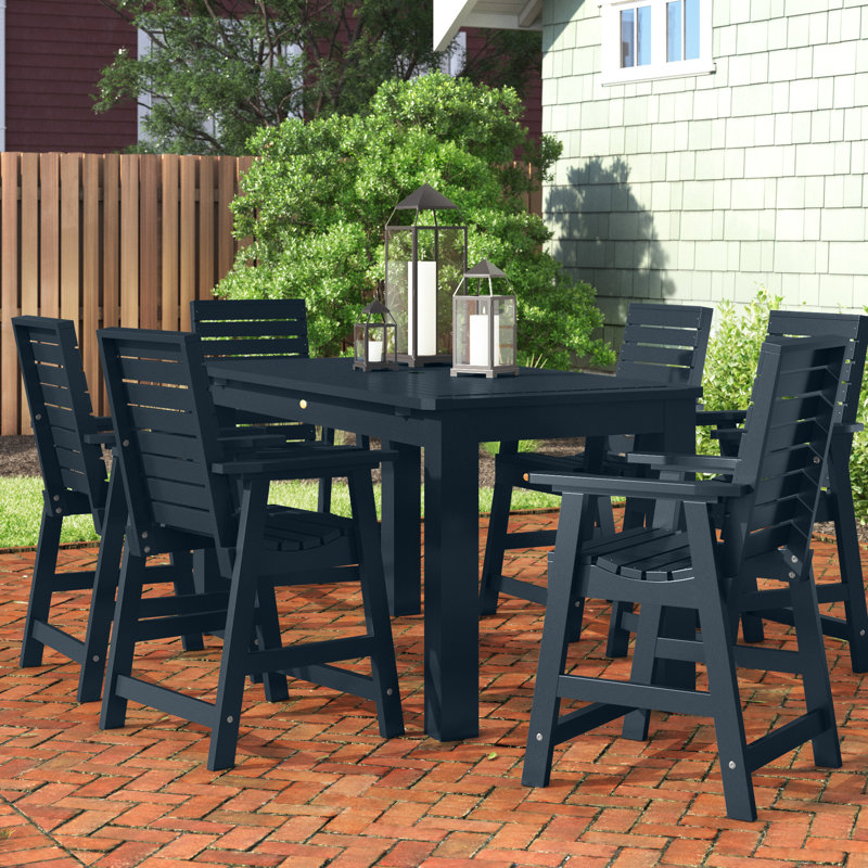 Ensemble de salle à manger rectangulaire pour 6 personnes Midwest, H 43,3 po x l 55,5 po x L 86,5 po, Rouge rustique