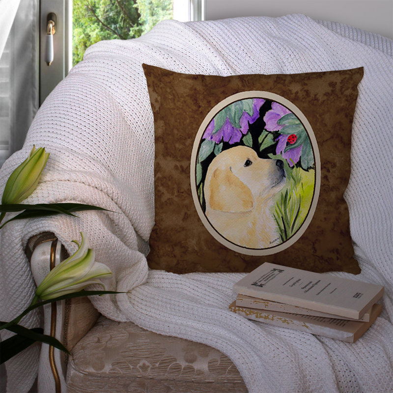 Coussin décoratif intérieur/extérieur golden retriever