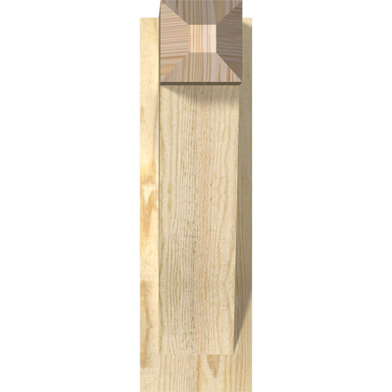 Artisan traditionnel en bois rustique, Sapin Douglas de 6 po (sciage brut), P 12 po x H 20 po