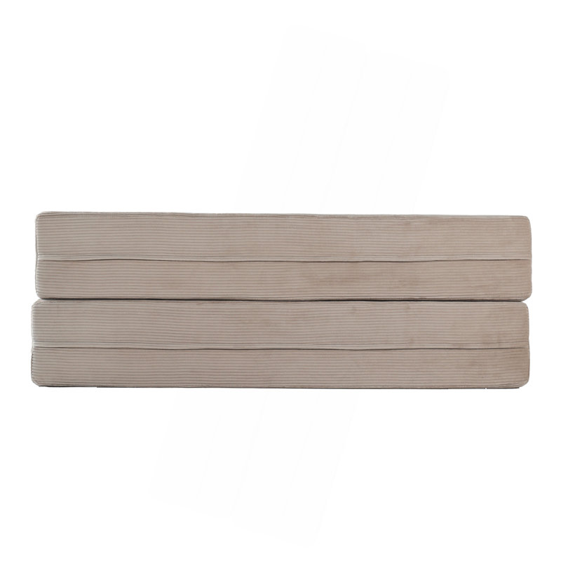 Canapé-lit pliable 2-en-1, canapé-lit convertible pliable sans os de 75 pouces, canapé-lit rembourré en mousse à mémoire de forme avec 2 coussins pour le salon