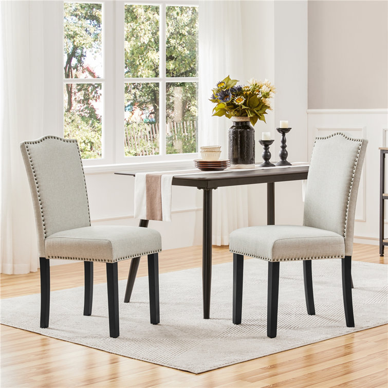 Fuji Fabric Upholstered Side Chair in Beige