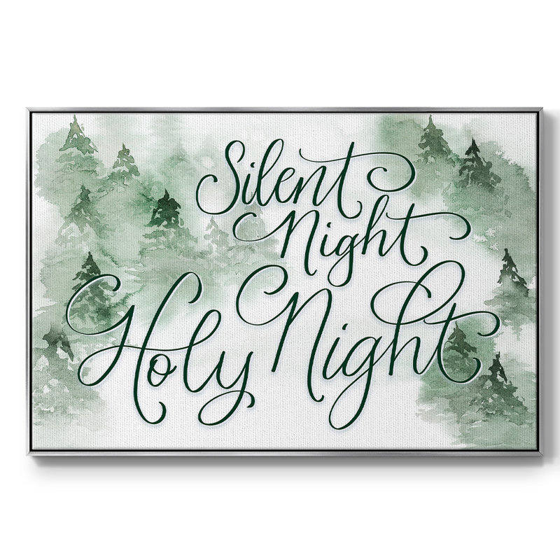 Holy Night-Framed Gallery Wrapped Canvas, Argent, H 27 po x l 41 po x P 2 po