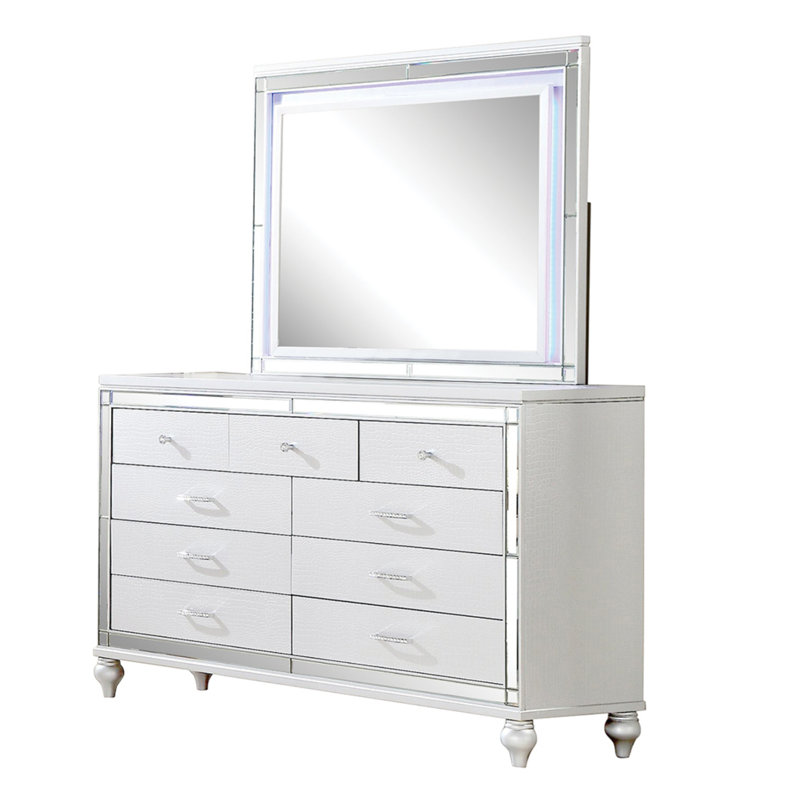 Commode 6 tiroirs Sterling, Blanc