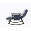 Chaise berçante pliante décontractée rembourrée, chaise berçante de salon réglable à haut dossier et repose-pieds, poches latérales placées dans le balcon du salon-348546599