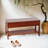 Quality Solid Wood Shoe Bench With Storage, Cherry