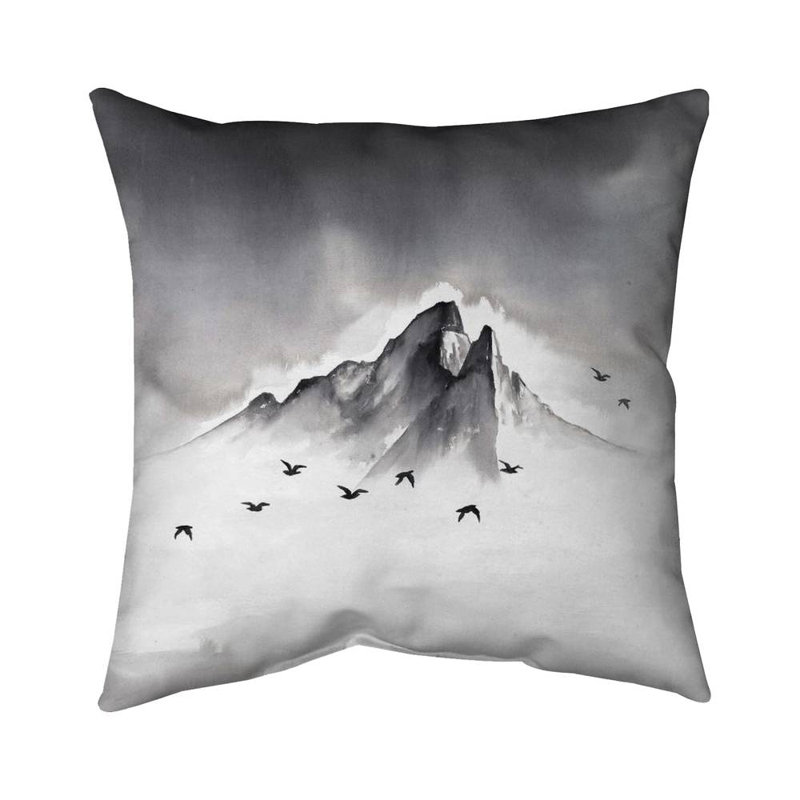Mountain Peak White Snow Poly Twill Throw | Home Decor