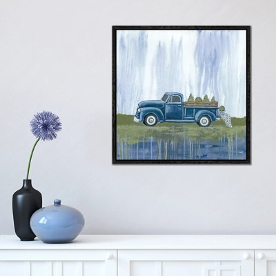 Blue Garden Truck by Sara Baker - Painting on Canvas