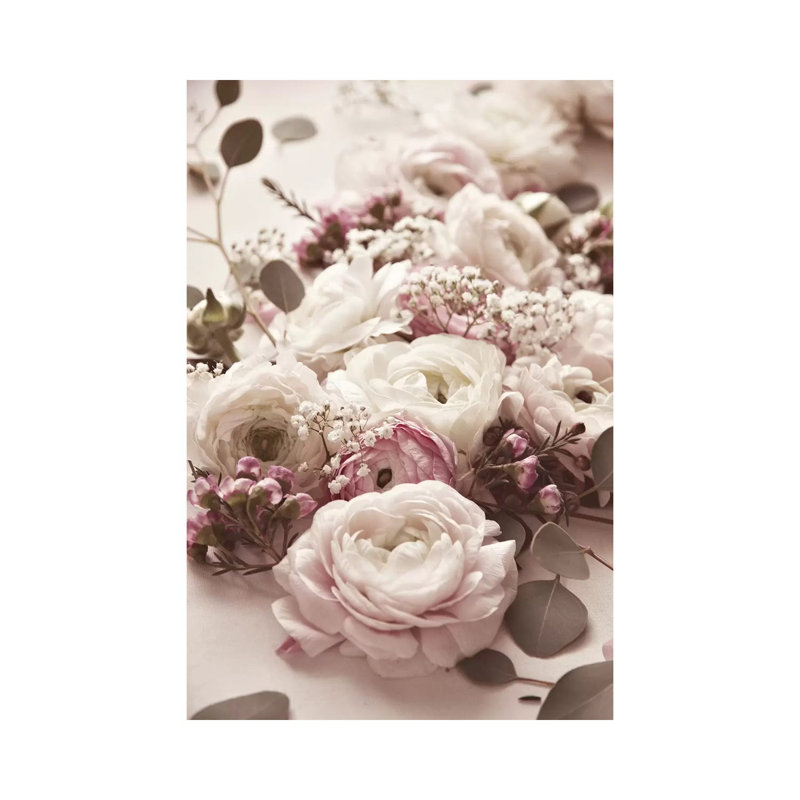Flat Lay Flowers Dark I by Monika Strigel - Wrapped Canvas Print, 30.48cm H x 20.32cm W x 1.91cm D