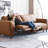 Orange 100% Polyester Modular Sofa cushion Loveseat