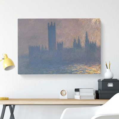Houses Of Parliament In London Vol.3 by Claude Monet - Wrapped Canvas Painting