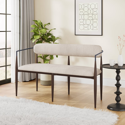 Malik Upholstered Loveseat Sofa With Iron Frame