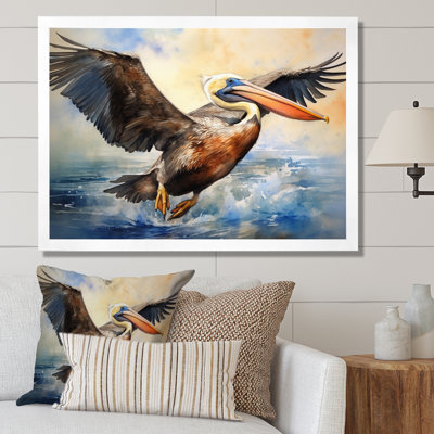 Majestic Pelican Seabird II - Pelican Wall Art