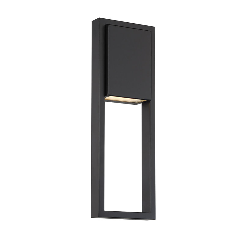 Applique murale d'extérieur en verre givré à 2 ampoules DEL Archetype, H 18 po x L 2,75 po x P 6 po