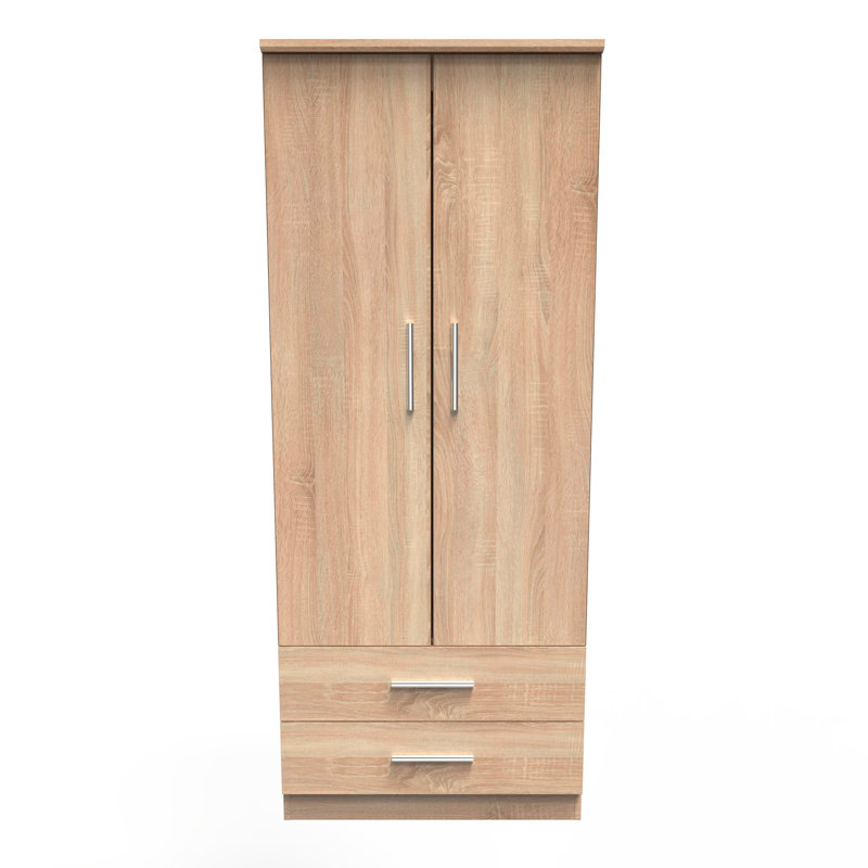 Knightsbridge 2 Door 2 Drawer Wardrobe , Bardolino Oak