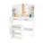 Vanity Set with Lighted Mirror and Stool with Power Outlet-1506183870