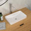 12 po x 19 po, blanc, lavabo de salle de bain en céramique, style vasque moderne, surface teintée, finition polie, bureaux 19 po x 12 po, céramique, comptoir acide et rayé, entretien sans effort, bonde standard