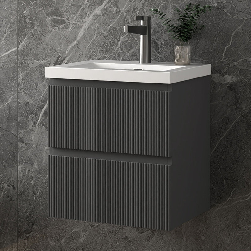 500mm Single Bathroom Vanity with Integrated Resin Basin