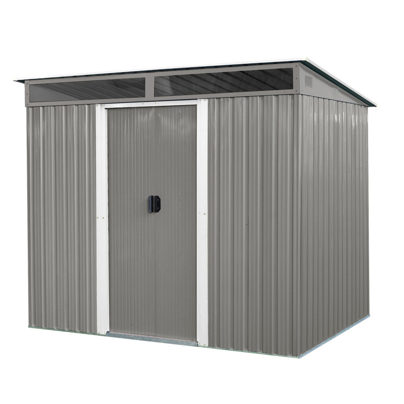 Vivid Modern Galvanized Steel Weatherproof Tool Shed
