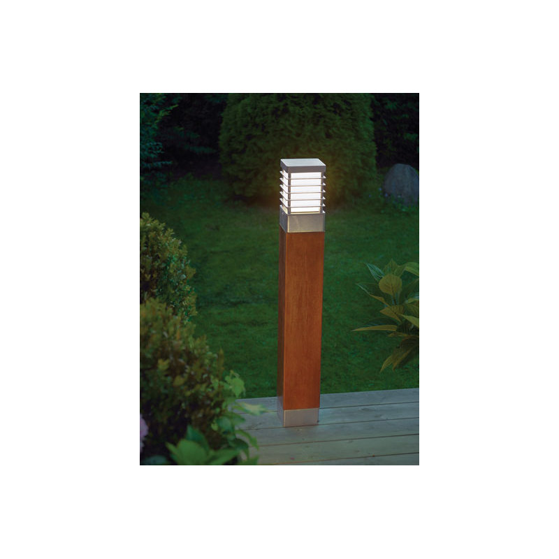 Halmstad Steel Bollard Light, 85 cm H x 12 cm W, Black