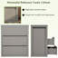 Ensemble de meuble-lavabo simple 30 po avec lavabo en céramique, meuble-lavabo autoportant avec 2 tiroirs sans main-1299932028