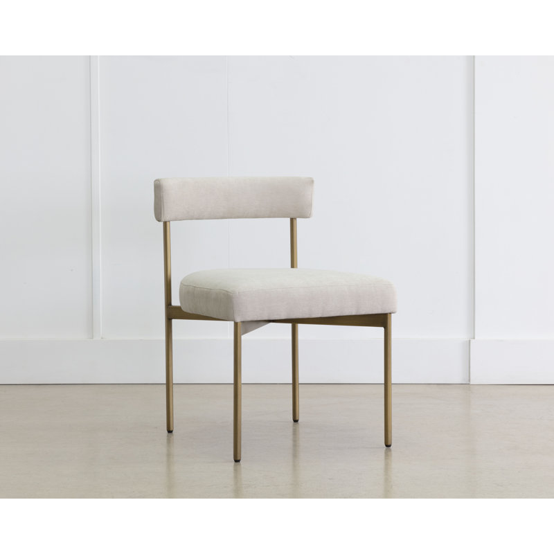 Seneca Upholstered Dining Chair, Gold, Cream