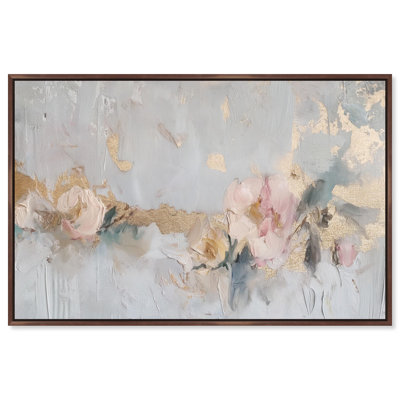 Oliver Gal Velvet Alloy III Floral Abstract - Liquid Framed Canvas Art