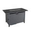 Table de foyer d'extérieur en acier avec couvercle 25 po H x 42 po (noir)