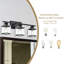Éclairage pour salle de bain 3 lumières, luminaires de salle de bain noir moderne avec base abat-jour E26 transparent, fixation vers le haut ou vers le bas, appliques murales homologuées ETL