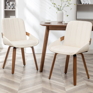 Modern Upholstered Faux Leather Dining Chairs 2 pcs