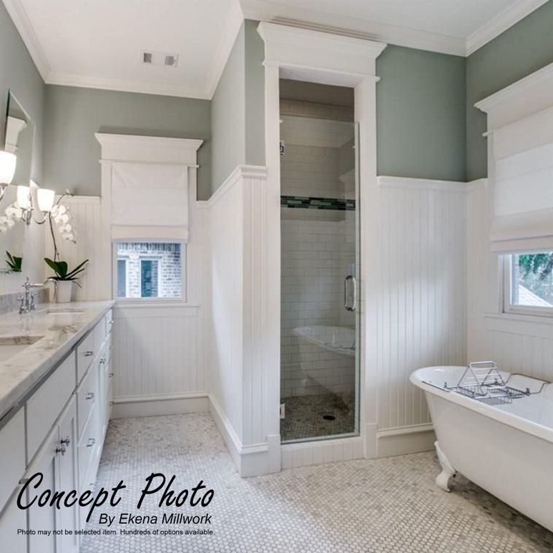 Unfinished PVC Wainscoting RailPak, 8' Length