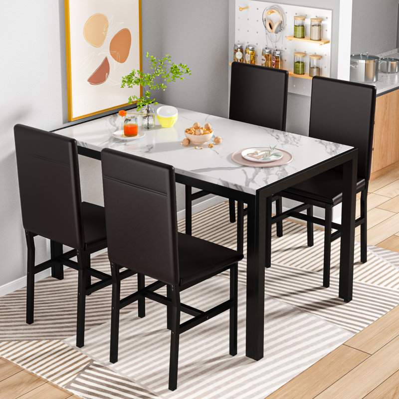 4 - Person Dining Set, White