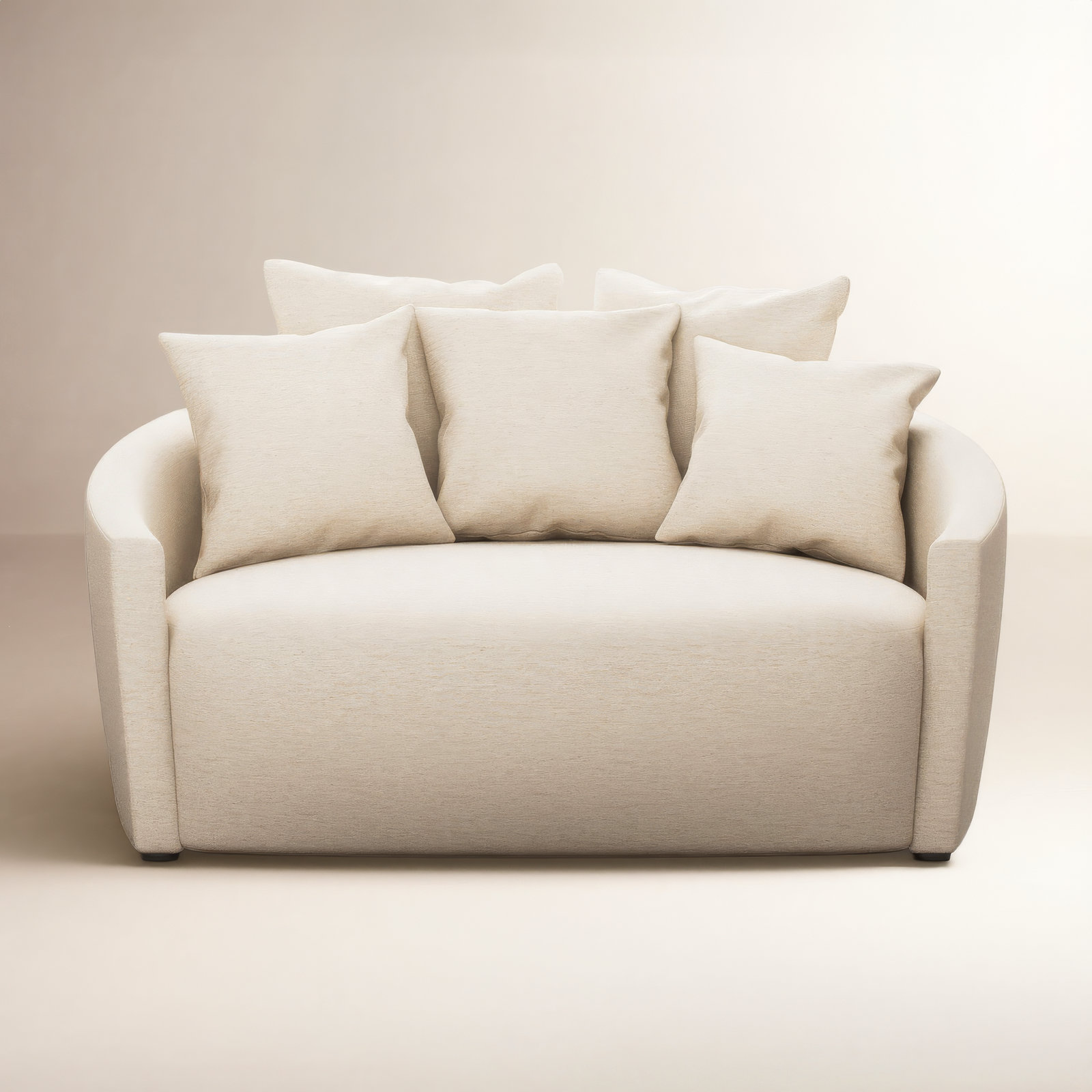 Esmeray 62" Cotton Loveseat, Nomad Snow Crypton Performance Weave