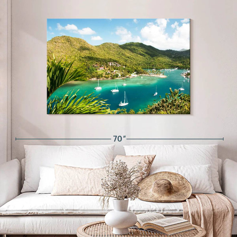 Gillard Marigot Bay Saint Lucia, 32" H x 48" W