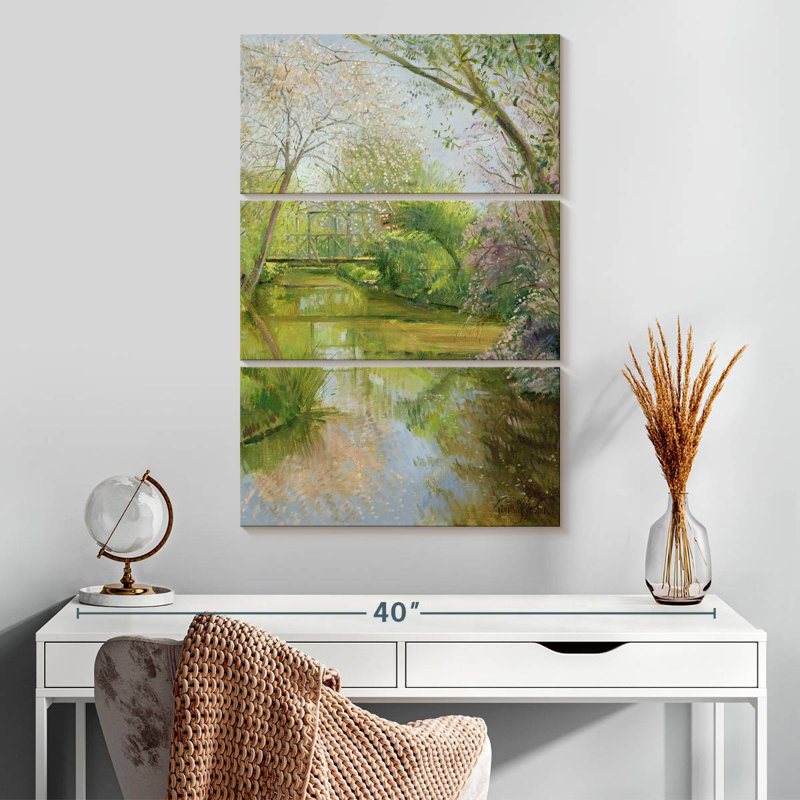 Printemps pleine floraison, H 32 po x l 20 po