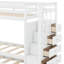 Lit superposé simple au-dessus de simple avec lit gigogne et escalier-296922629