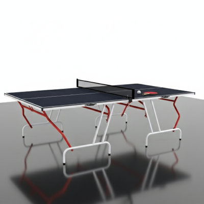 Full Size Portable Folding Table Tennis Table With Net, Paddles, Balls, And Charcoal Gray MDF