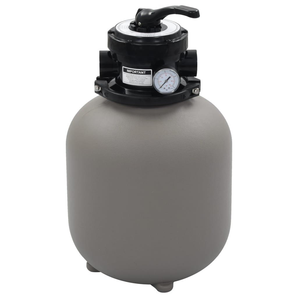 Vidaxl Pool Sand Filter With 4 Position Valve Grey 350 Mm