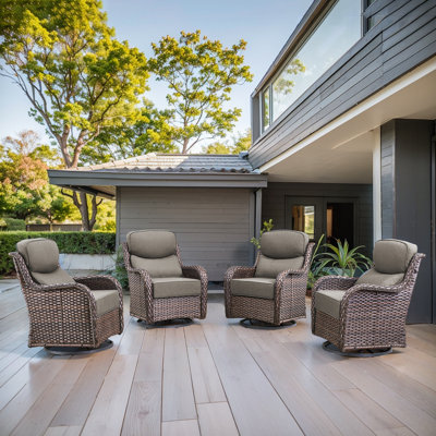 Crosley Furniture Metal Retro Patio Chairs Small Outdoor Chairs