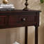 Mid century Modern Entryway Table Wood Console Table Traditional Design With 2 Drawers And Bottom Shelf-2010022981
