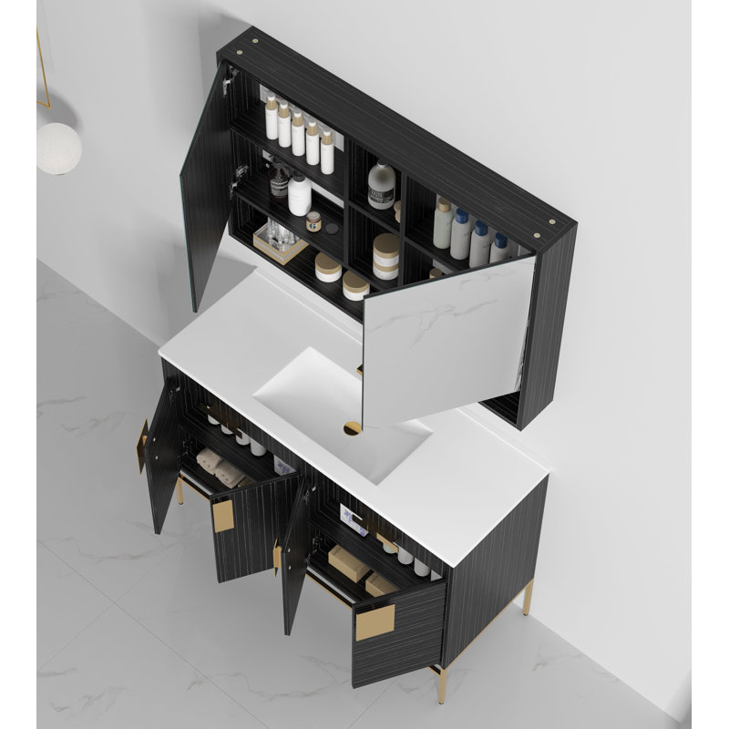 Ensemble de meuble-lavabo simple 47 po, Gris aube