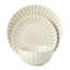 Service de vaisselle 12 pièces Gibson Elite Peach Orchard New Bone China pour 4, assiettes et bols cannelés en relief, va au lave-vaisselle et au micro-ondes, blanc crème-129010933