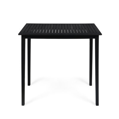 Wood Table - Dark Gray, Minimalist For Outdoor Picnics, 40.00 Inches High Rectangle Bar In Furniture, 40