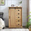 Commode 5 tiroirs avec porte de grange coulissante-425528779