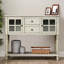 Buffet Barkell, table de buffet, armoire de salle à manger, crédence de bureau avec tablette inférieure et 2 tiroirs-2019460392