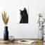 Simple chat noir sur toile-988107595