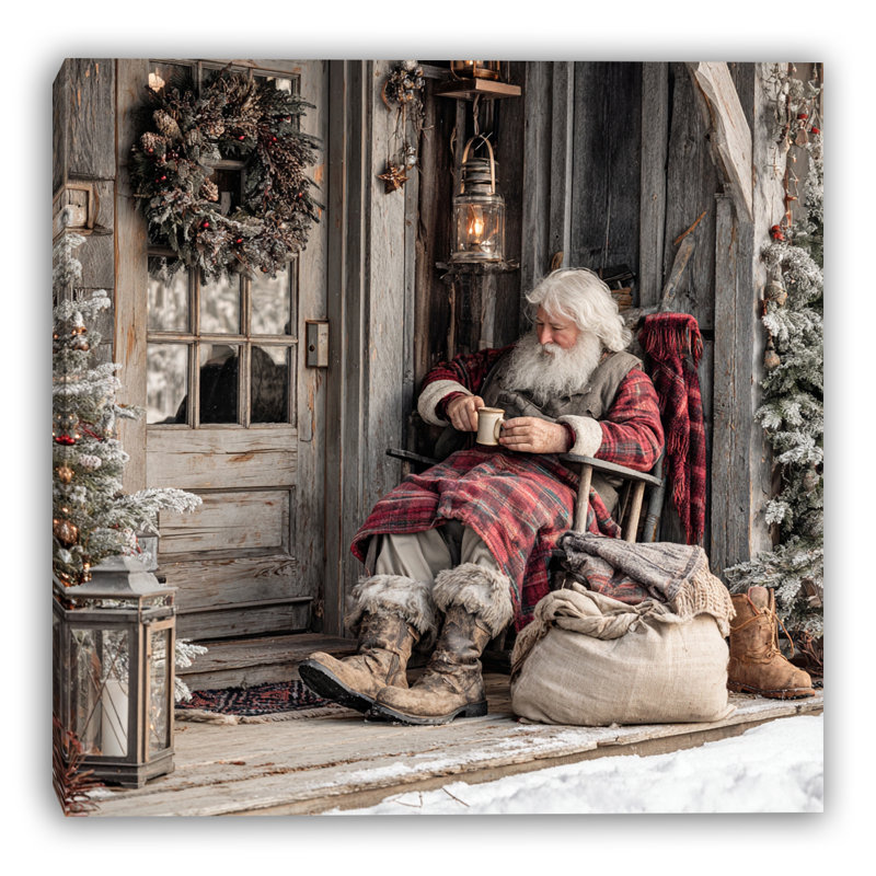 «Rustic Porch Rest», art mural sur toile tendue