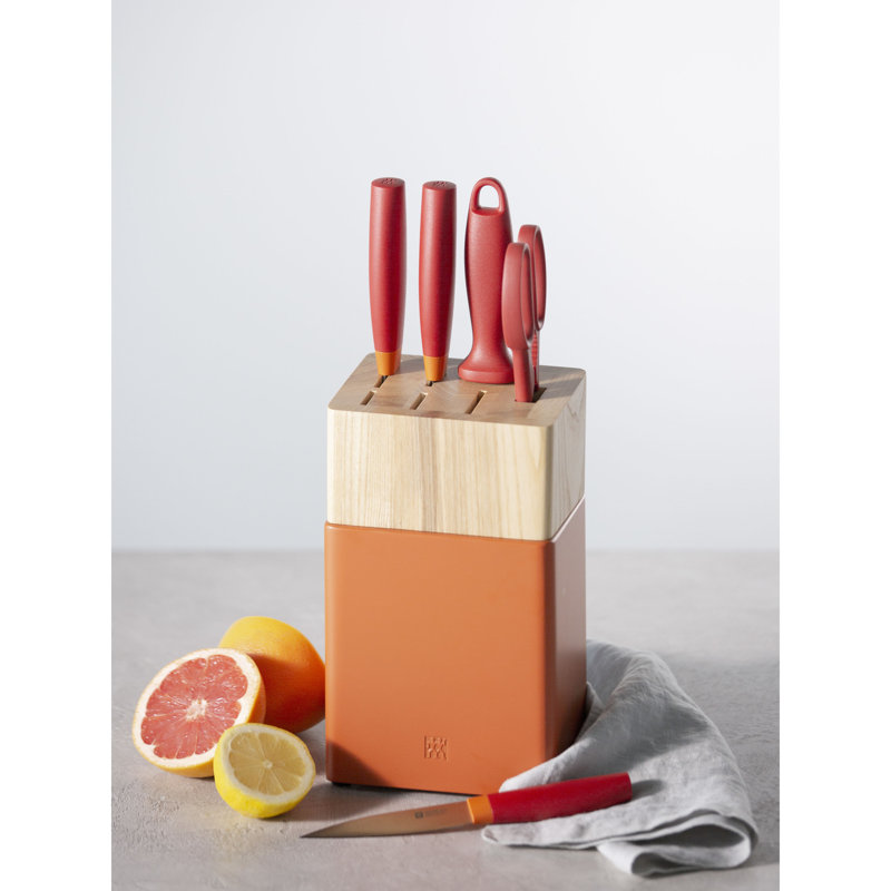 Zwilling Now S 6-piece Knife Block Set, Granada Orange